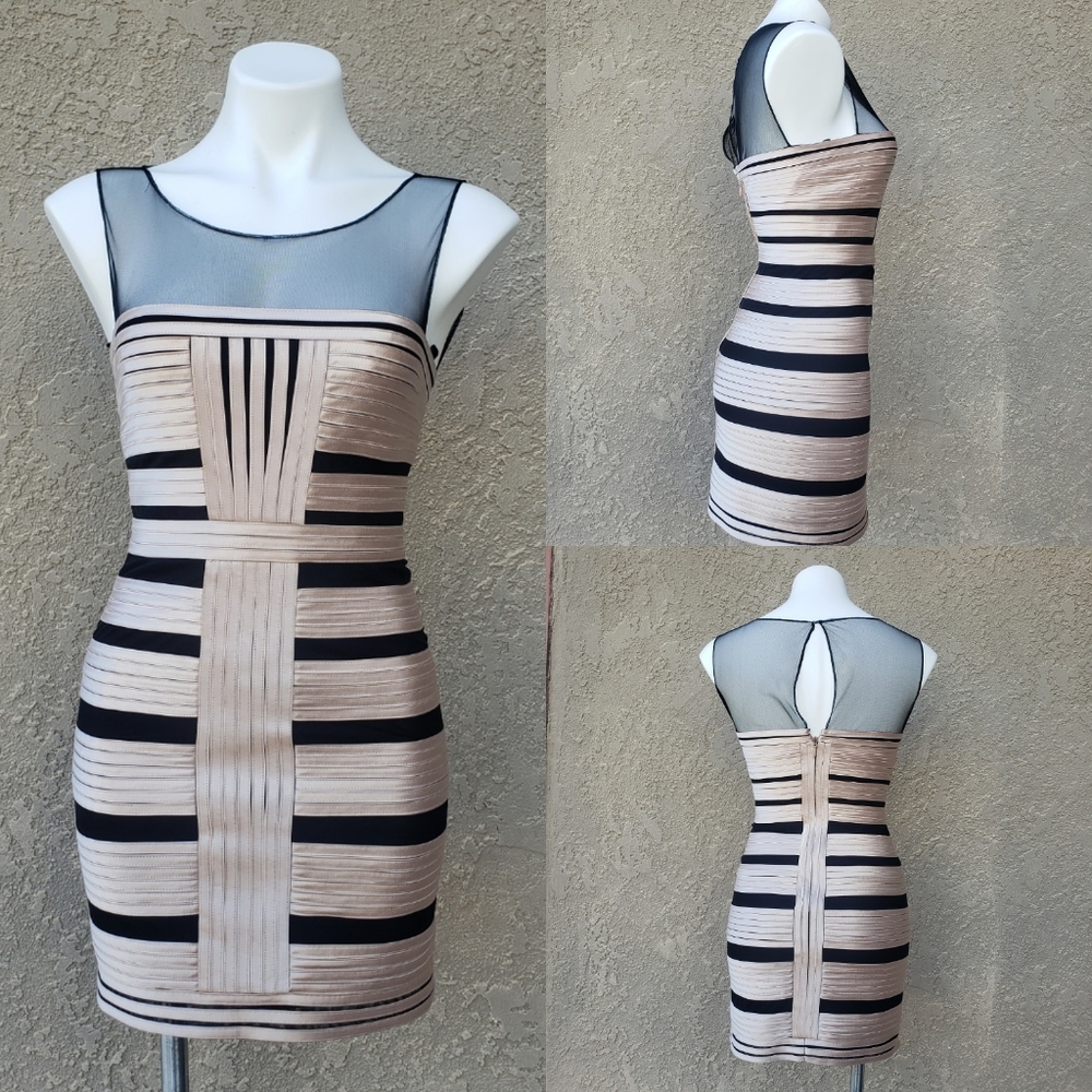 NWT MaXAZRIA Champagne Strap Dress Size 2